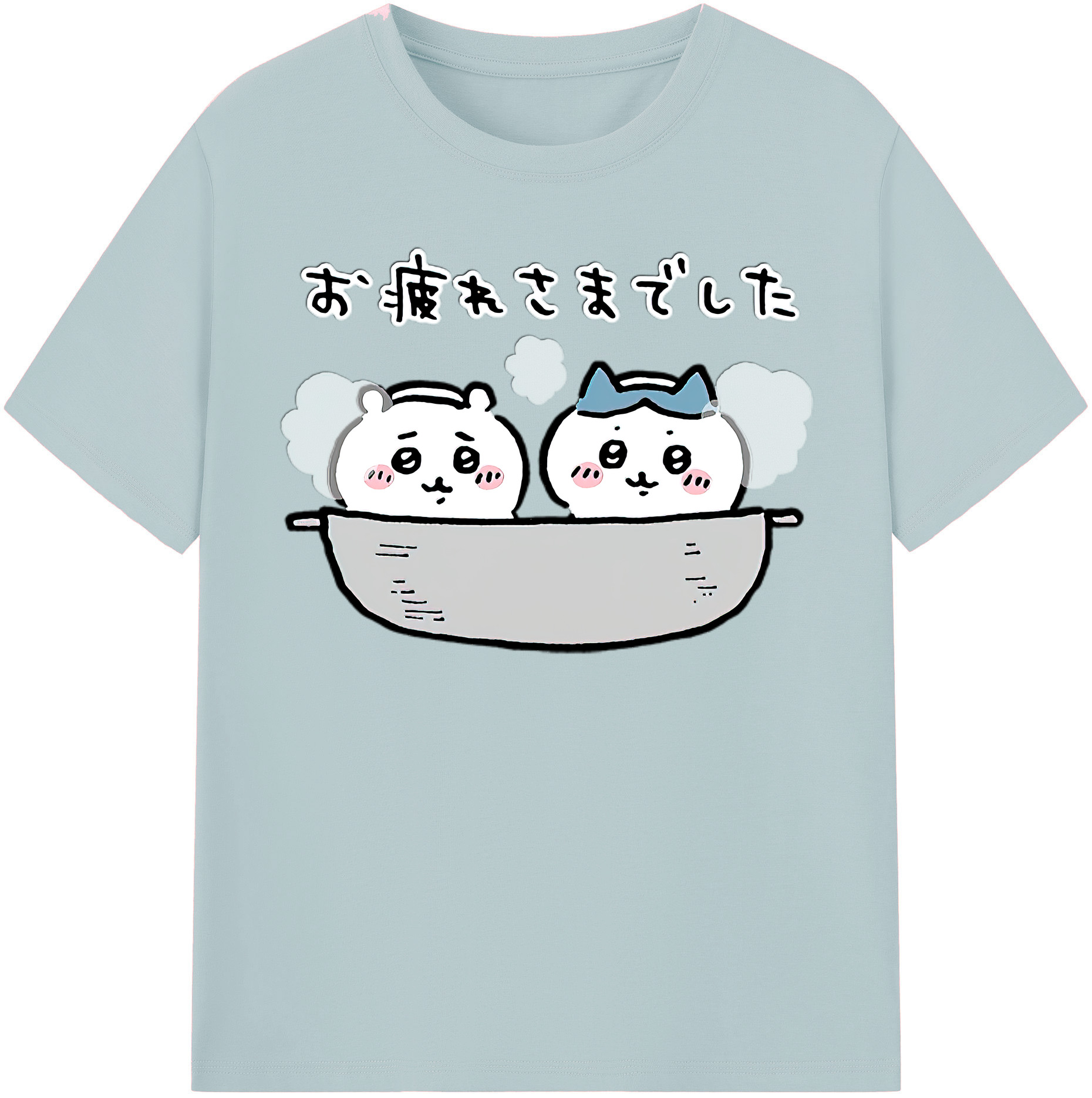 （画像用） ちいかわ ハチワレ Chii-kawa hachiware 綿100％半袖Tシャツ（フロントプリント）